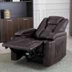 Fauteuil inclinable électrique en cuir pour cinéma maison, doux