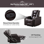 Fauteuil inclinable électrique en cuir pour cinéma maison, doux