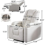 Fauteuil inclinable électrique en cuir pour cinéma maison, doux