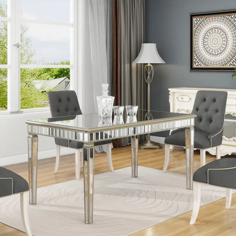 Table de salle à manger rectangulaire contemporaine