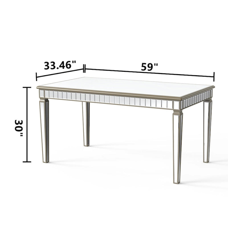 Table de salle à manger rectangulaire contemporaine