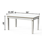 Table de salle à manger rectangulaire contemporaine