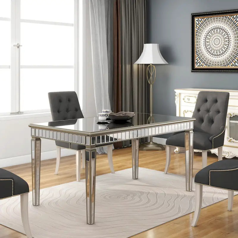Table de salle à manger rectangulaire contemporaine