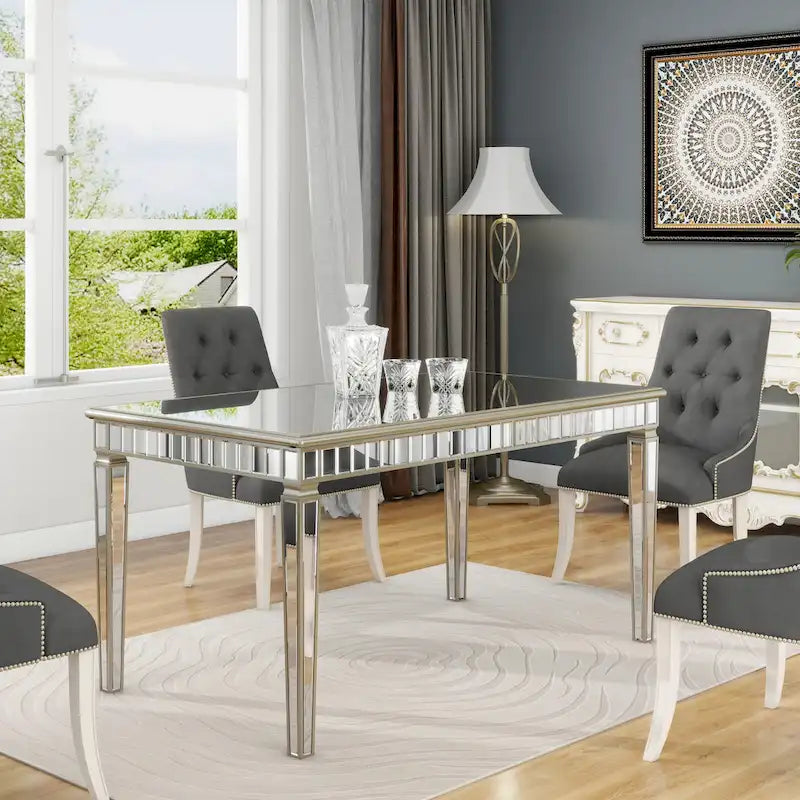 Table de salle à manger rectangulaire contemporaine