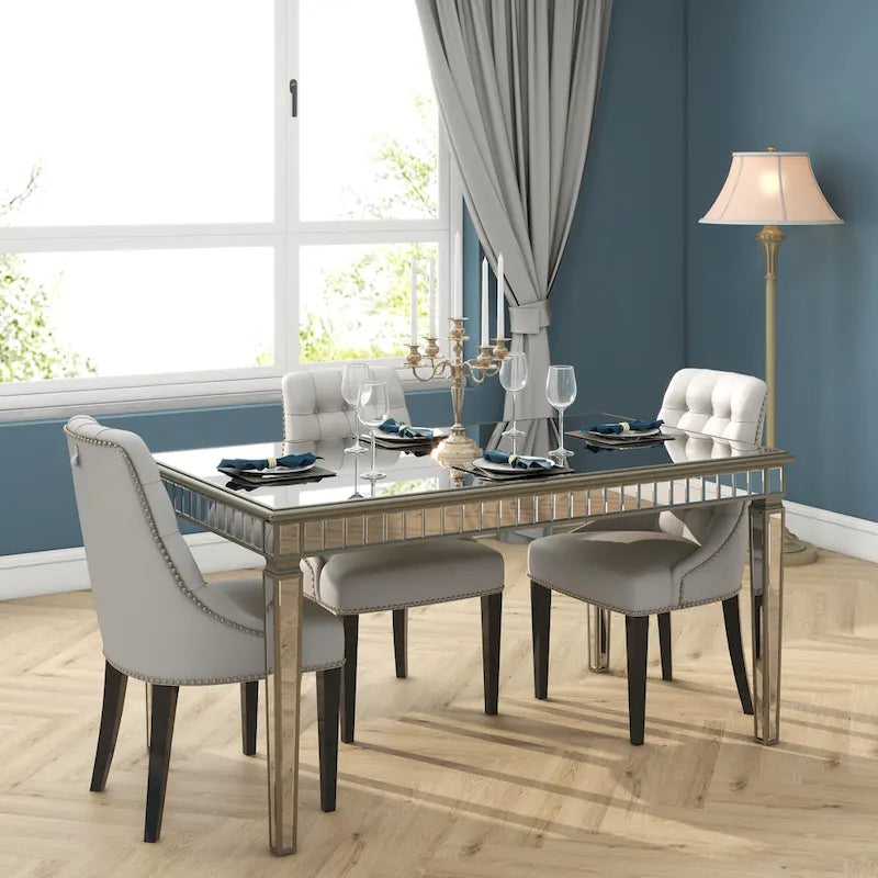 Table de salle à manger rectangulaire contemporaine