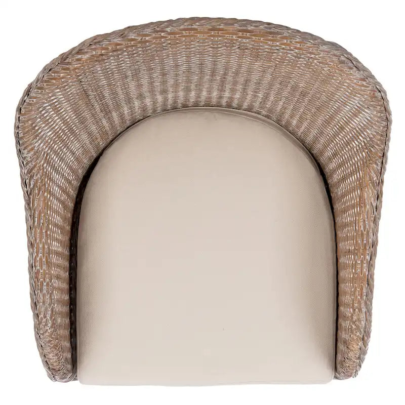 Fauteuil d'appoint en rotin avec coussin | Style Bohème | 56 cm (l) x 68 cm (L) x 85 cm (H)