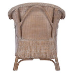 Fauteuil d'appoint en rotin avec coussin | Style Bohème | 56 cm (l) x 68 cm (L) x 85 cm (H)