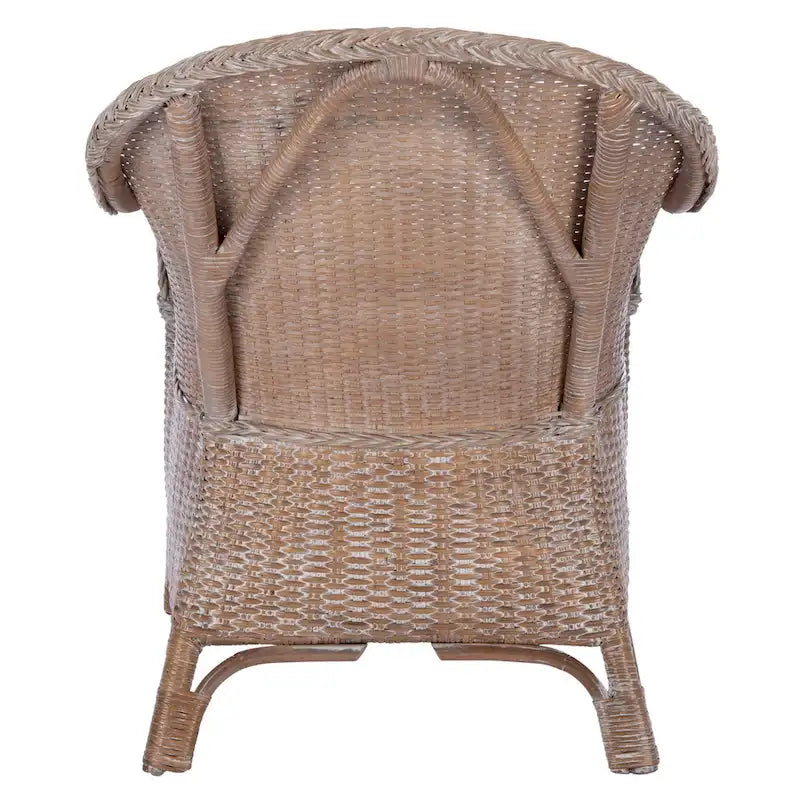 Fauteuil d'appoint en rotin avec coussin | Style Bohème | 56 cm (l) x 68 cm (L) x 85 cm (H)