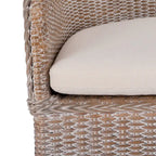 Fauteuil d'appoint en rotin avec coussin | Style Bohème | 56 cm (l) x 68 cm (L) x 85 cm (H)