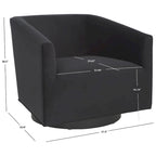 Fauteuil d'appoint entièrement assemblé | 81 cm L x 84 cm P x 74 cm H | Fauteuil de salon moderne rembourré