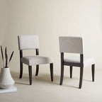 Lot de 2 chaises de salle à manger en bois massif | Assise rembourrée | 53,34 cm (l) x 52,07 cm (L) x 88,27 cm (H)