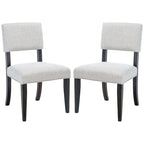 Lot de 2 chaises de salle à manger en bois massif | Assise rembourrée | 53,34 cm (l) x 52,07 cm (L) x 88,27 cm (H)