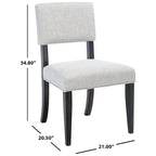 Lot de 2 chaises de salle à manger en bois massif | Assise rembourrée | 53,34 cm (l) x 52,07 cm (L) x 88,27 cm (H)
