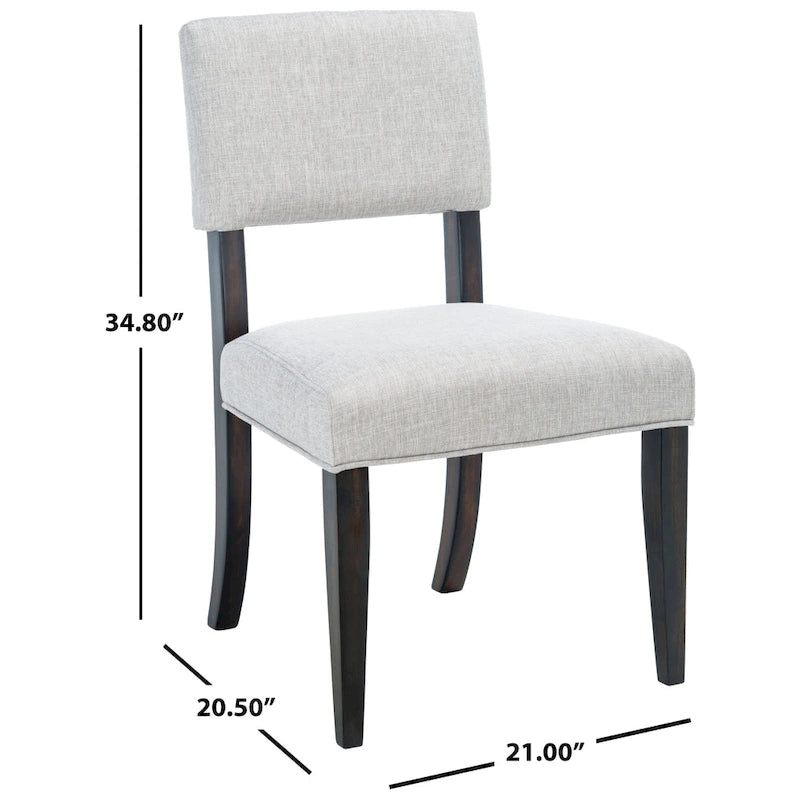 Lot de 2 chaises de salle à manger en bois massif | Assise rembourrée | 53,34 cm (l) x 52,07 cm (L) x 88,27 cm (H)