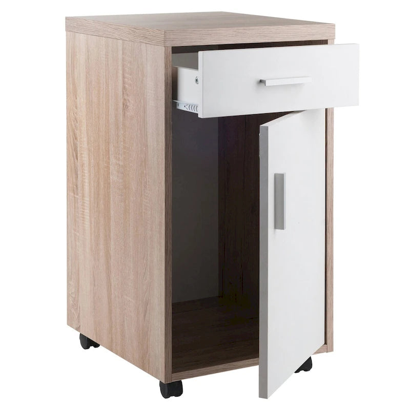 Meuble de rangement en bois avec portes et étagères réglables | Cuisine ou salle de bain