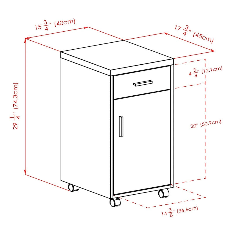 Meuble de rangement en bois avec portes et étagères réglables | Cuisine ou salle de bain