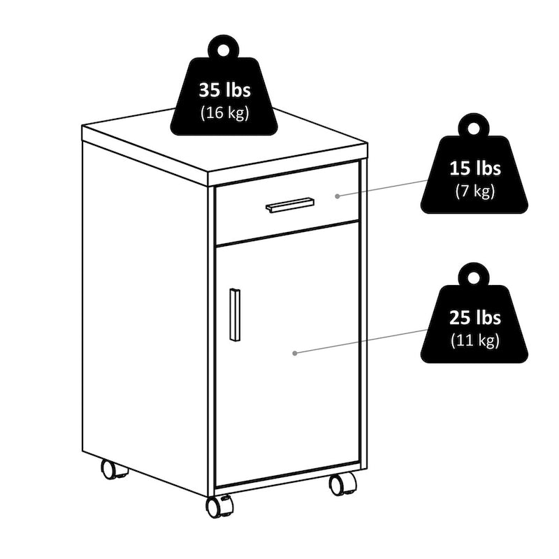 Meuble de rangement en bois avec portes et étagères réglables | Cuisine ou salle de bain