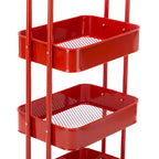 Chariot de rangement à roulettes en métal à 4 niveaux - 45x35x109 cm