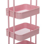 Chariot de rangement à roulettes en métal à 4 niveaux - 45x35x109 cm