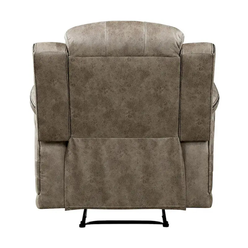 Fauteuil inclinable manuel de 38 po avec languette | Microfibre sable | Salon