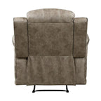 Fauteuil inclinable manuel de 38 po avec languette | Microfibre sable | Salon