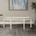 Banc rembourré en lin