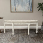 Banc rembourré en lin