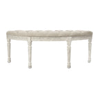 Banc rembourré en lin