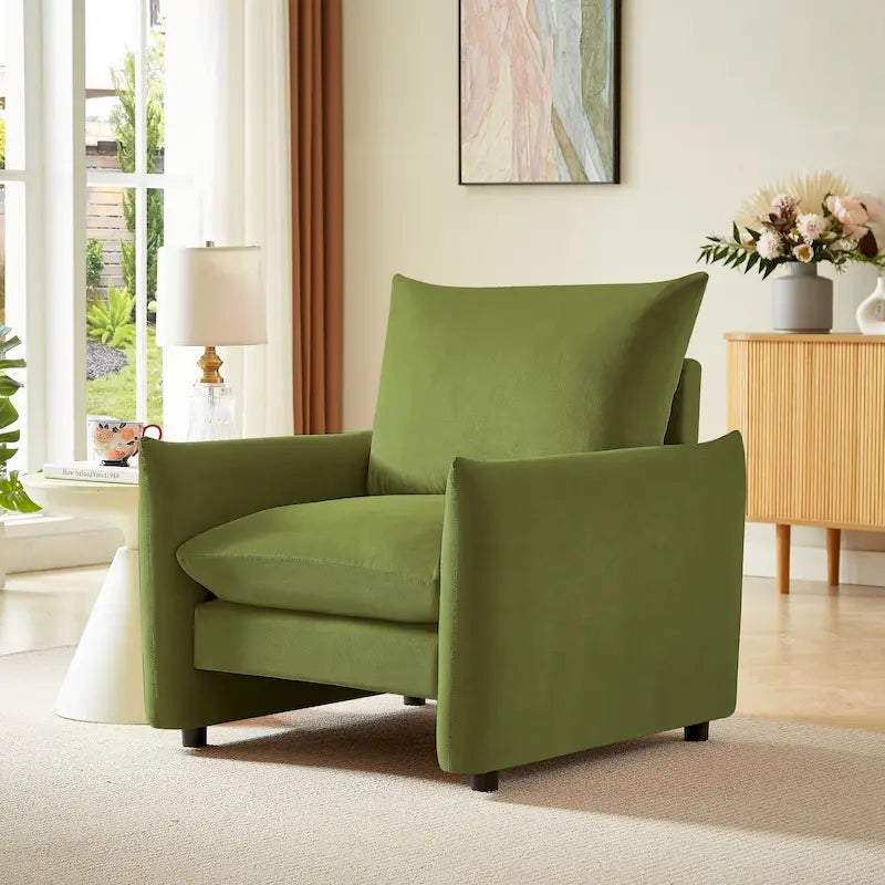 Fauteuil d'appoint moderne 33" | Chaise longue rembourrée pour salon
