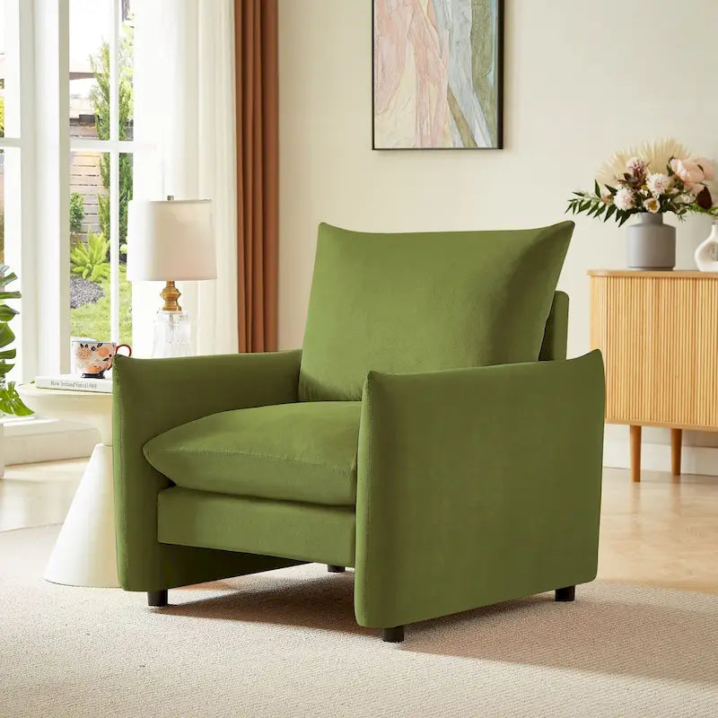 Fauteuil d'appoint moderne 33" | Chaise longue rembourrée pour salon