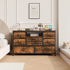 Meuble TV commode avec prise de courant et LED pour TV 55 pouces - 55 pouces