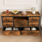 Meuble TV commode avec prise de courant et LED pour TV 55 pouces - 55 pouces