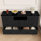 Meuble TV commode avec prise de courant et LED pour TV 55 pouces - 55 pouces