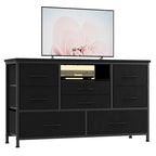 Meuble TV commode avec prise de courant et LED pour TV 55 pouces - 55 pouces