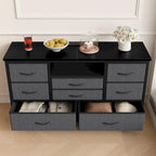 Meuble TV commode avec prise de courant et LED pour TV 55 pouces - 55 pouces