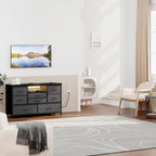 Meuble TV commode avec prise de courant et LED pour TV 55 pouces - 55 pouces