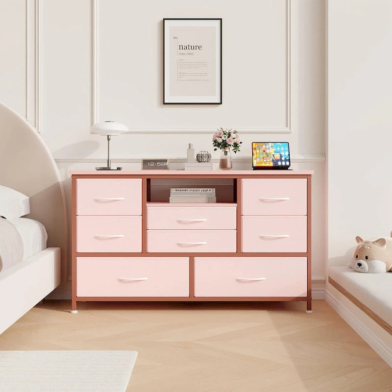 Meuble TV commode avec prise de courant et LED pour TV 55 pouces - 55 pouces