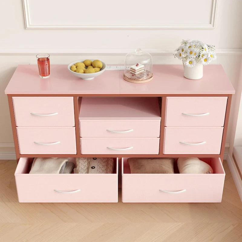 Meuble TV commode avec prise de courant et LED pour TV 55 pouces - 55 pouces