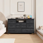 Meuble TV commode avec prise de courant et LED pour TV 55 pouces - 55 pouces