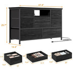 Meuble TV commode avec prise de courant et LED pour TV 55 pouces - 55 pouces