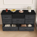 Meuble TV commode avec prise de courant et LED pour TV 55 pouces - 55 pouces
