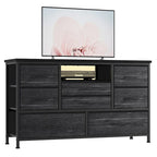 Meuble TV commode avec prise de courant et LED pour TV 55 pouces - 55 pouces