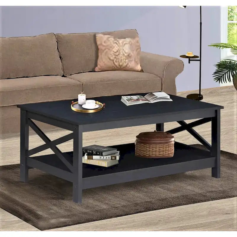 Table Basse de Ferme Moderne | Bois Massif | Accent Rustique pour Salon