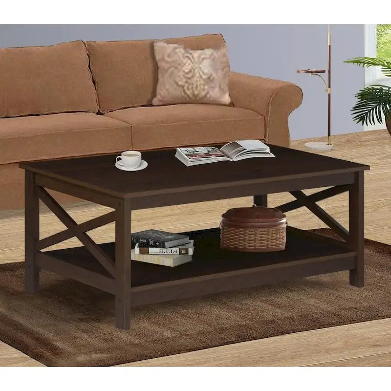 Table Basse de Ferme Moderne | Bois Massif | Accent Rustique pour Salon
