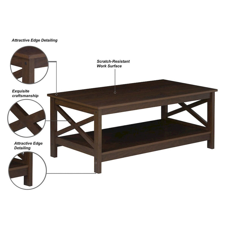 Table Basse de Ferme Moderne | Bois Massif | Accent Rustique pour Salon