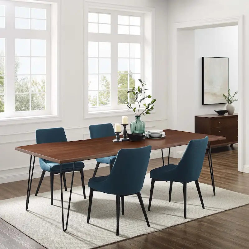 Table à manger en acacia de 96 po à bords naturels | Dalle naturelle | Pour 8 à 10 personnes