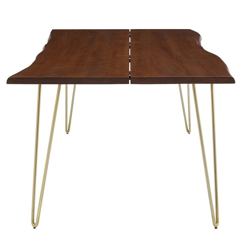 Table à manger en acacia de 96 po à bords naturels | Dalle naturelle | Pour 8 à 10 personnes