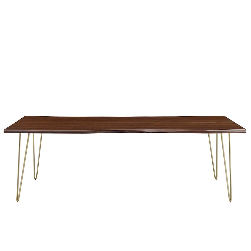 Table à manger en acacia de 96 po à bords naturels | Dalle naturelle | Pour 8 à 10 personnes