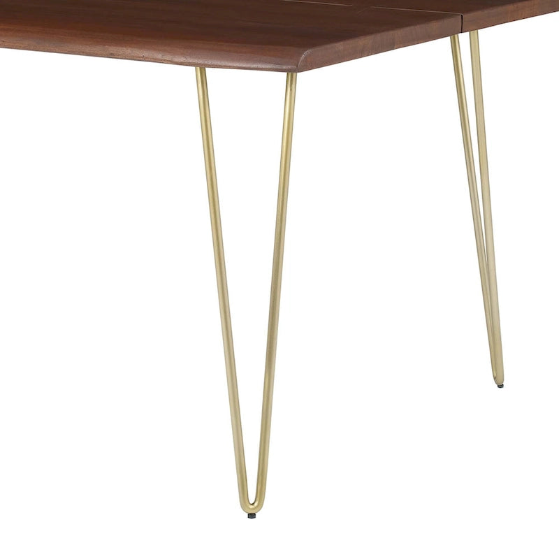 Table à manger en acacia de 96 po à bords naturels | Dalle naturelle | Pour 8 à 10 personnes