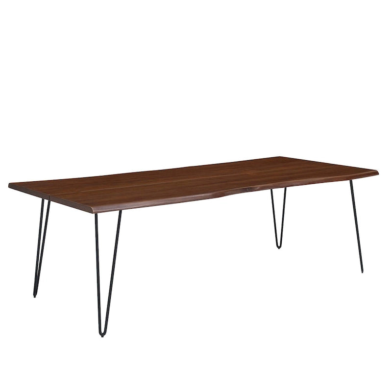 Table à manger en acacia de 96 po à bords naturels | Dalle naturelle | Pour 8 à 10 personnes